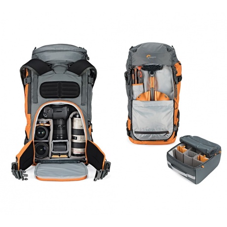 Рюкзак LowePro Powder BP 500 AW (серый/оранжевый) - фото 13