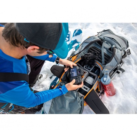 Рюкзак LowePro Powder BP 500 AW (серый/оранжевый) - фото 14