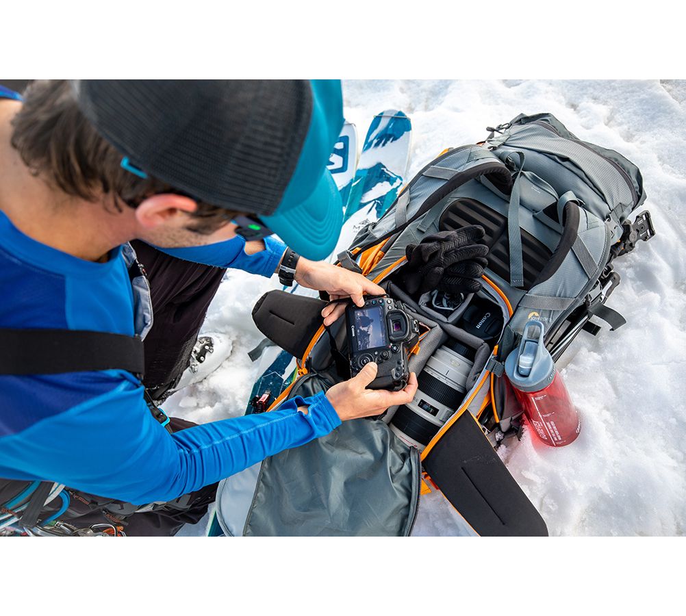 Рюкзак LowePro Powder BP 500 AW (серый/оранжевый) - фото 14