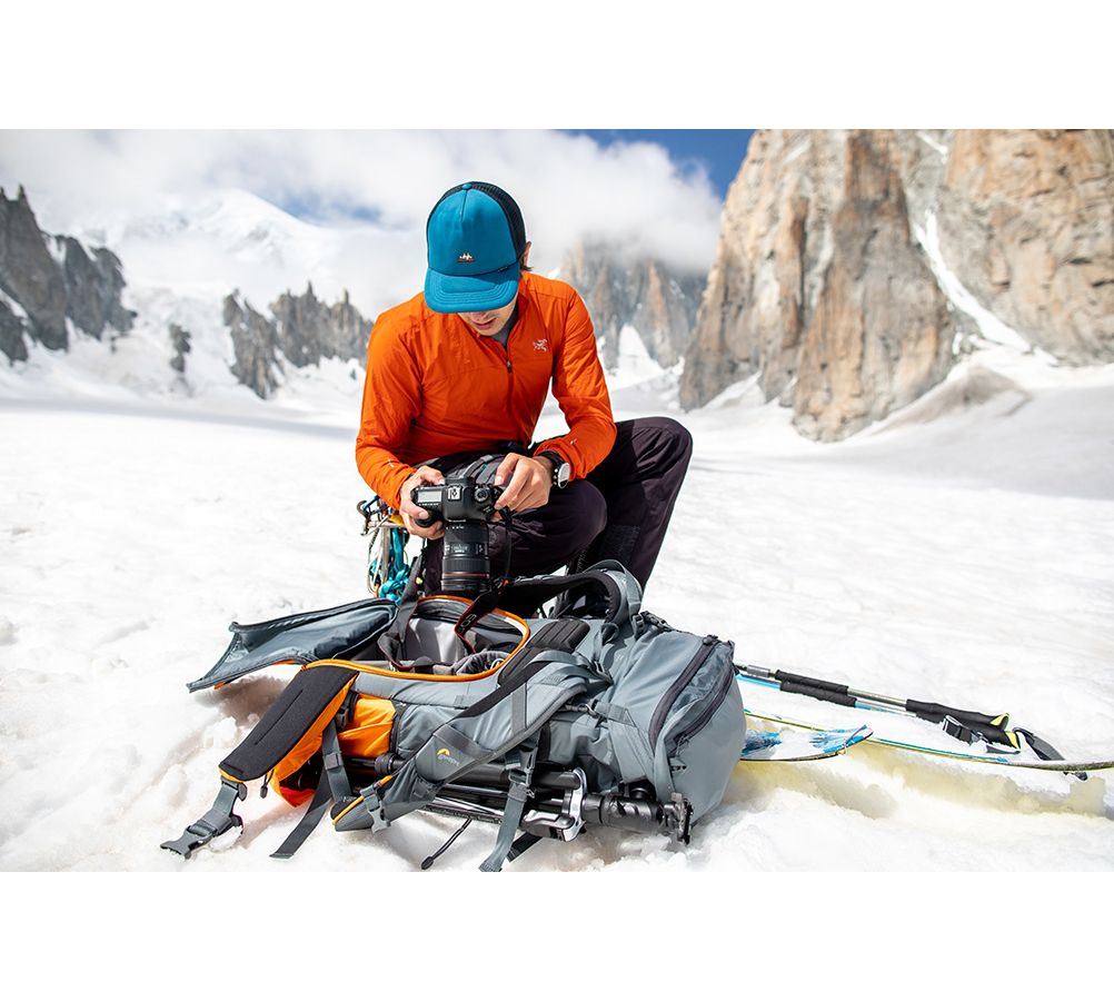 Рюкзак LowePro Powder BP 500 AW (серый/оранжевый) - фото 17