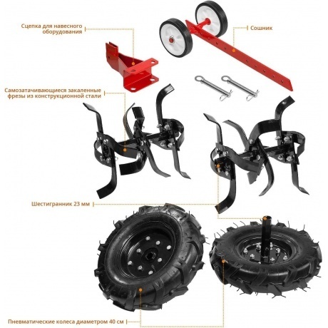 Мотоблок бензиновый Зубр МТБ-400 - фото 14