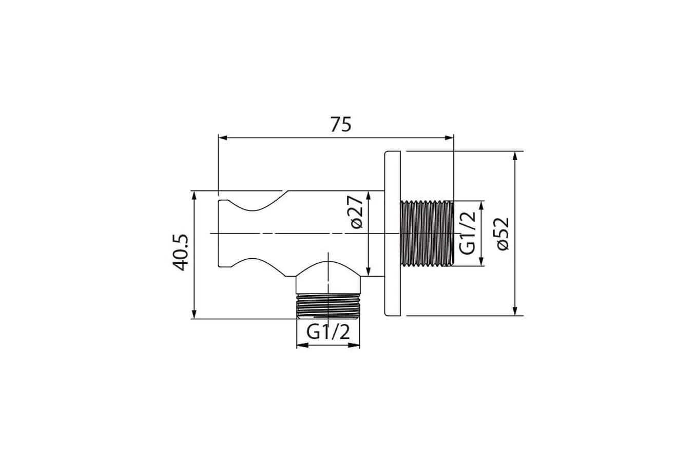 Выход для шланга с держателем для лейки IDDIS (001SB01i62) - фото 2