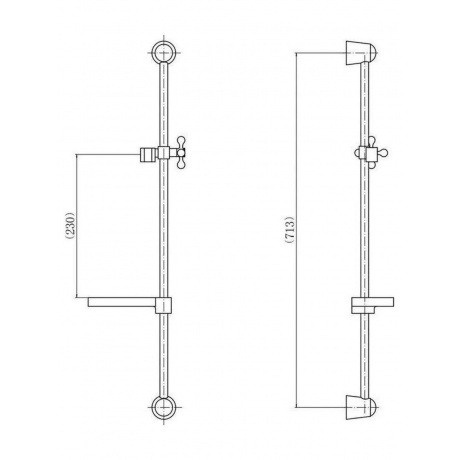 Душевая штанга   FASHUN, хром (A8015) - фото 2