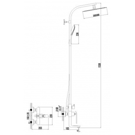 Душевая система для ванны Lemark Melange LM4962CW - фото 2