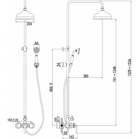 Душевая система для душа Lemark Brava LM4760G - фото 3