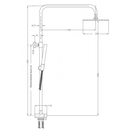 Душевая система Esko ST950SQ - фото 2