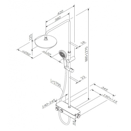 Душевая система AM.PM Inspire 2.0 F0750A400 хром - фото 7