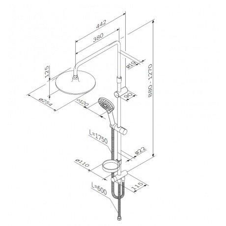 Душевая система AM.PM Like F0780064 хром - фото 7