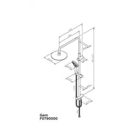 Душевая система AM.PM Gem F0790000 хром - фото 7