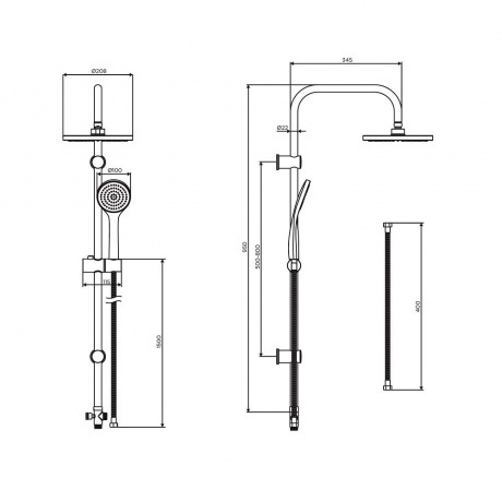Душевая система Dorff Comfort D0708000BL - фото 3