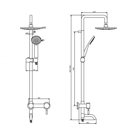 Душевая система Dorff Logic D0703000SS - фото 4
