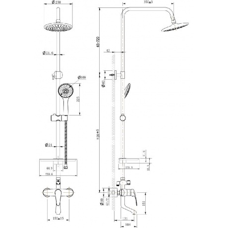 Душевая система Lemark Linara LM0462C - фото 2