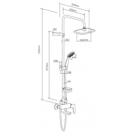 Душевая система RedBlu by Damixa Palace Evo 974230000 - фото 2