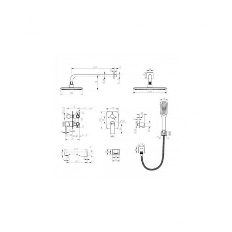 Смеситель для ванны и душа Lemark Ursus LM7222BL - фото 2