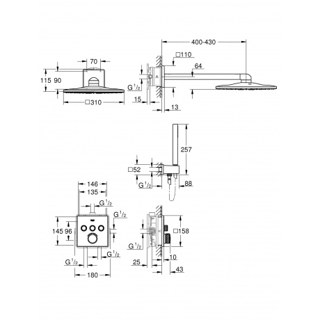 Верхний душ Grohe 34712000 - фото 2