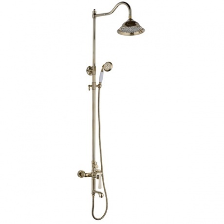 

Настенная душевая система RUSH Flores со смесителем для ванны с поворотным изливом, золото FLG0835-5