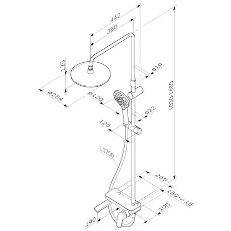 Душевая система AM.PM Like F0780700 хром - фото 4