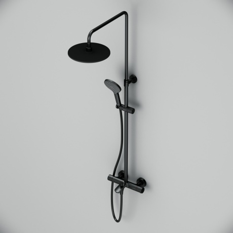 Душевая система с термостатом AM.PM Like F0780522 черный - фото 4