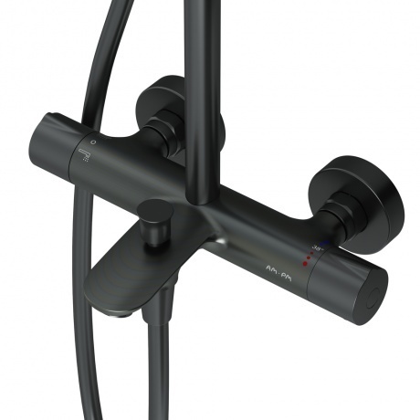 Душевая система с термостатом AM.PM Like F0780522 черный - фото 6