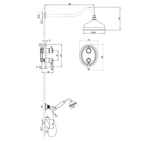 Душевая система Lemark Villa (LM4829B) - фото 2