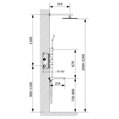 Душевая система Timo Helmi (SX-1170/03) черный - фото 2
