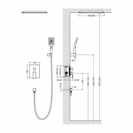 Душевая система встроенная Timo Selene (SX-2029/03SM) - фото 2
