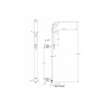 Душевая колонна для душа Bravat ARC (D224K-ENG) - фото 2