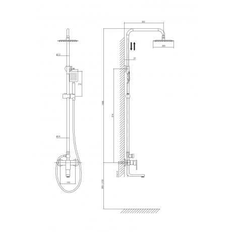 Душевая система RUSH Bruny (BR4335-40) - фото 2