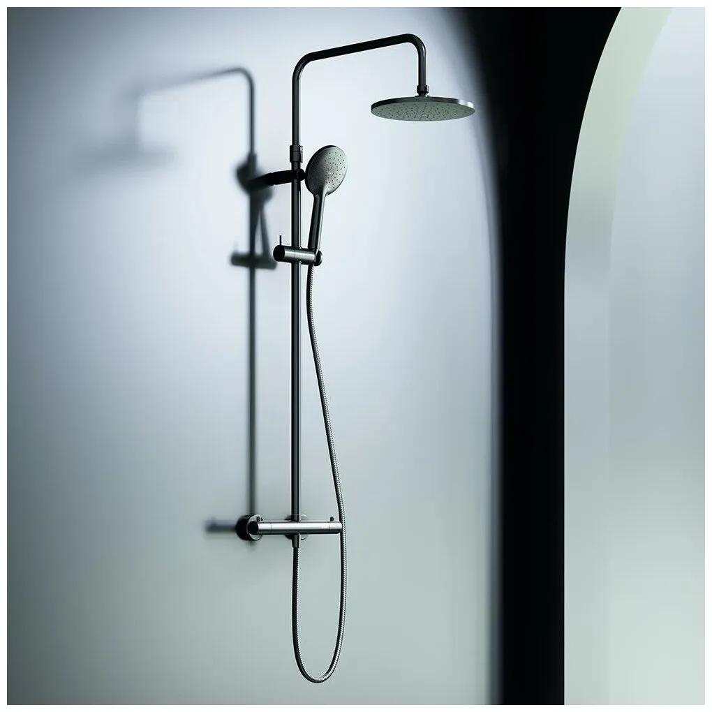 Душевая стойка Damixa Option DX218091300 с термостатом, черный - фото 3