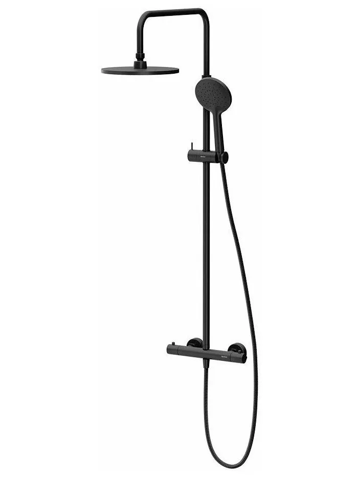 Душевая стойка Damixa Option DX218091300 с термостатом, черный - фото 1