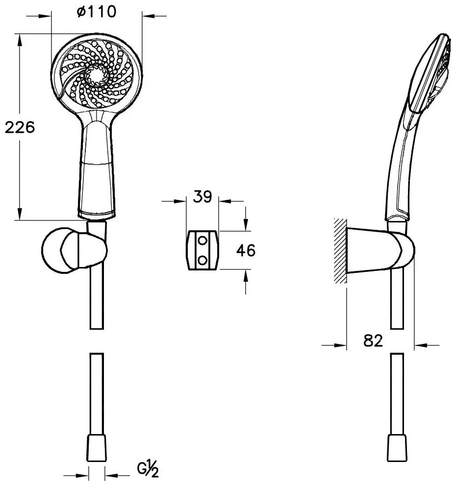 Система душевая встраиваемая Vitra Solid S A49264EXP, хром - фото 9