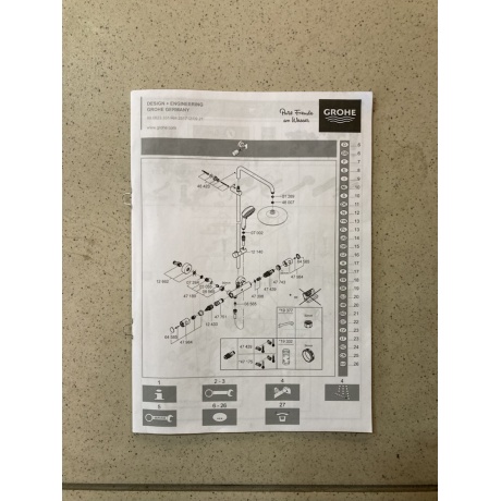 Душевая система Grohe Tempesta 26689000 состояние хорошее - фото 5