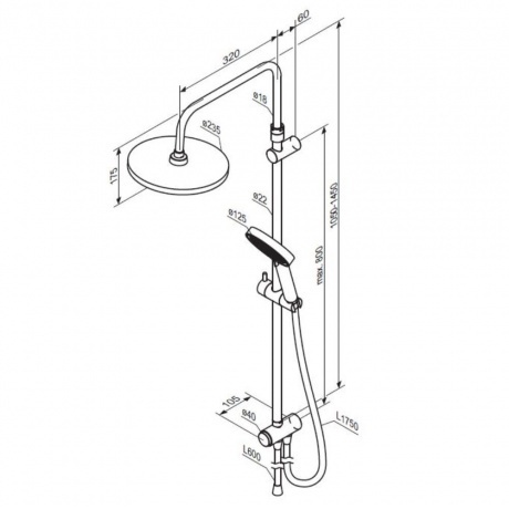 Душевая система Damixa Apollo 947000300 черный - фото 7