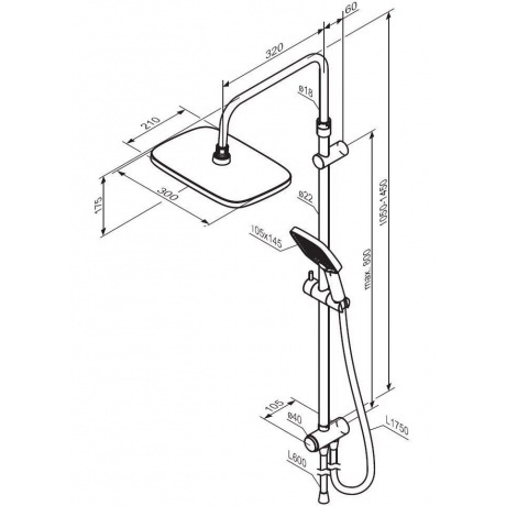Душевая система Damixa Gala 953000000 хром - фото 7