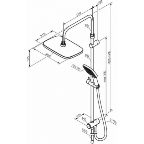 Душевая система Damixa Gala 953000300 черный - фото 7