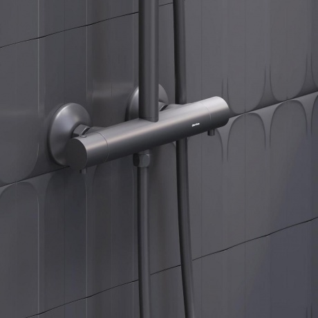 Душевая система с термостатом Damixa Jupiter 977800300 черный матовый - фото 4