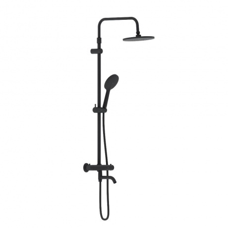 Душевая система с термостатом Damixa Jupiter 977810300 черный матовый - фото 1