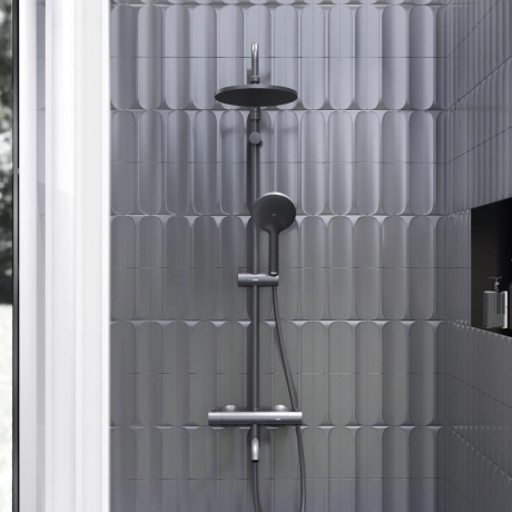 Душевая система с термостатом Damixa Jupiter 977810300 черный матовый - фото 3
