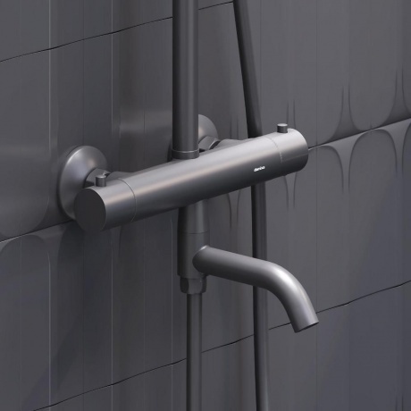 Душевая система с термостатом Damixa Jupiter 977810300 черный матовый - фото 4