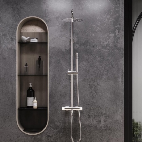 Душевая система с термостатом Damixa Scandinavian Pure 936810000 хром - фото 3