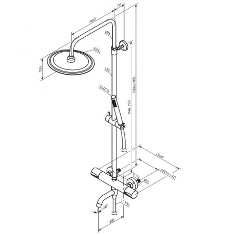 Душевая система с термостатом Damixa Scandinavian Pure 936810000 хром - фото 7