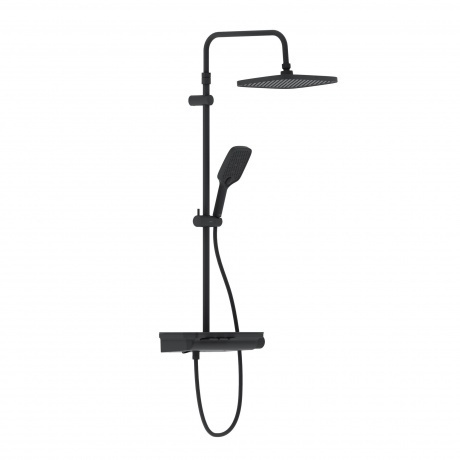 

Душевая система с термостатом Damixa Gala 953760300 черный матовый