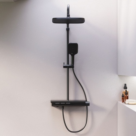 Душевая система с термостатом Damixa Gala 953760300 черный матовый - фото 3