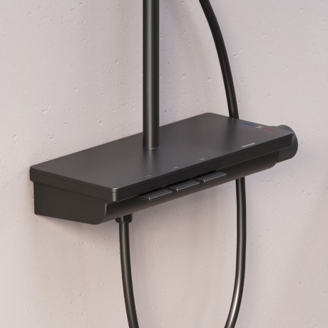 Душевая система с термостатом Damixa Gala 953760300 черный матовый - фото 4