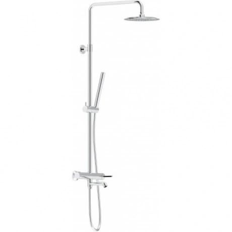 Душевая система с ванно-душевым смесителем-полкой Damixa Scandin...