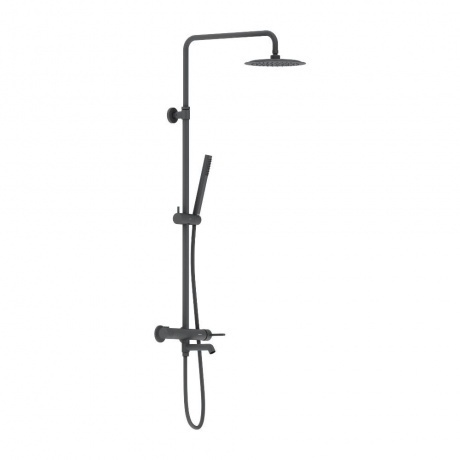 

Душевая система Damixa Scandinavian Pure 936740300 c душевым смесителем полкой, чёрный