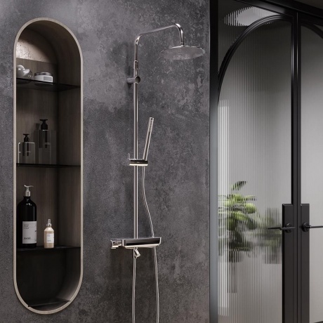 Душевая система с термостатом Damixa Scandinavian Pure 936760000 хром - фото 2