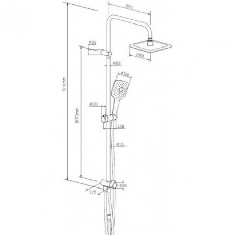 Душевая система Damixa Eclipse 931000300 черный - фото 8