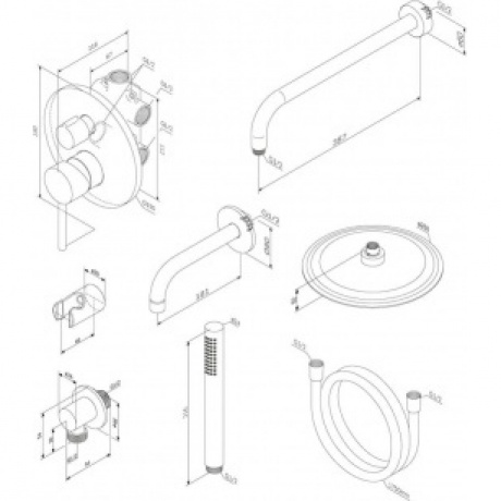 Душевая система встраиваемая Damixa Scandinavian Pure 936510000 хром - фото 6