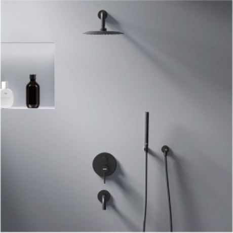 Душевая система встраиваемая Damixa Scandinavian Pure 936510300 черный - фото 7